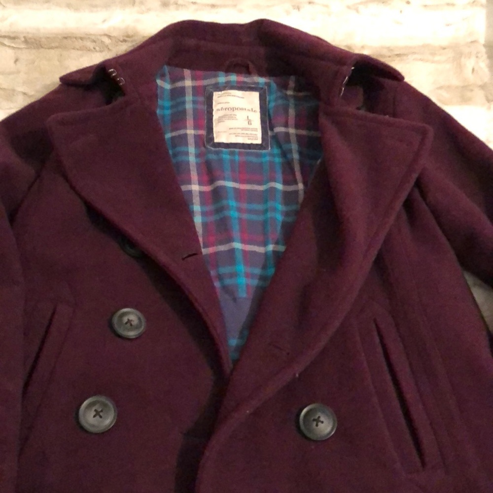 Aeropostale Wool Blend Bomber Jacket - Picture 5 of 5